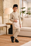 Baju Melayu Kids Natural Cotton Bespoke Fit - Beige