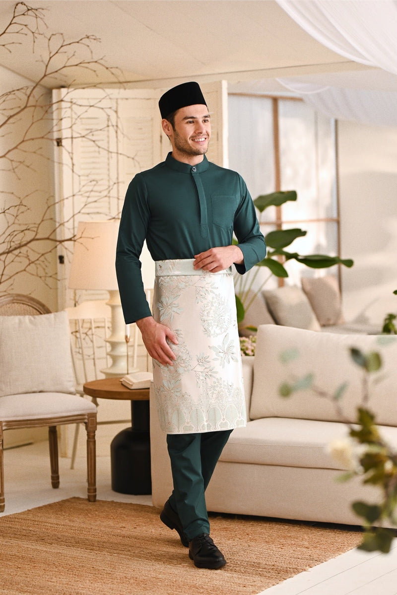 Baju Melayu Natural Cotton Bespoke Fit - Castleton Green