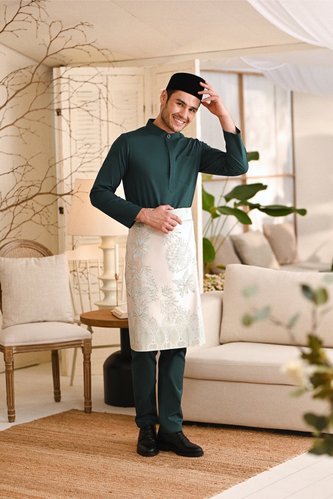 Baju Melayu Natural Cotton Bespoke Fit - Castleton Green