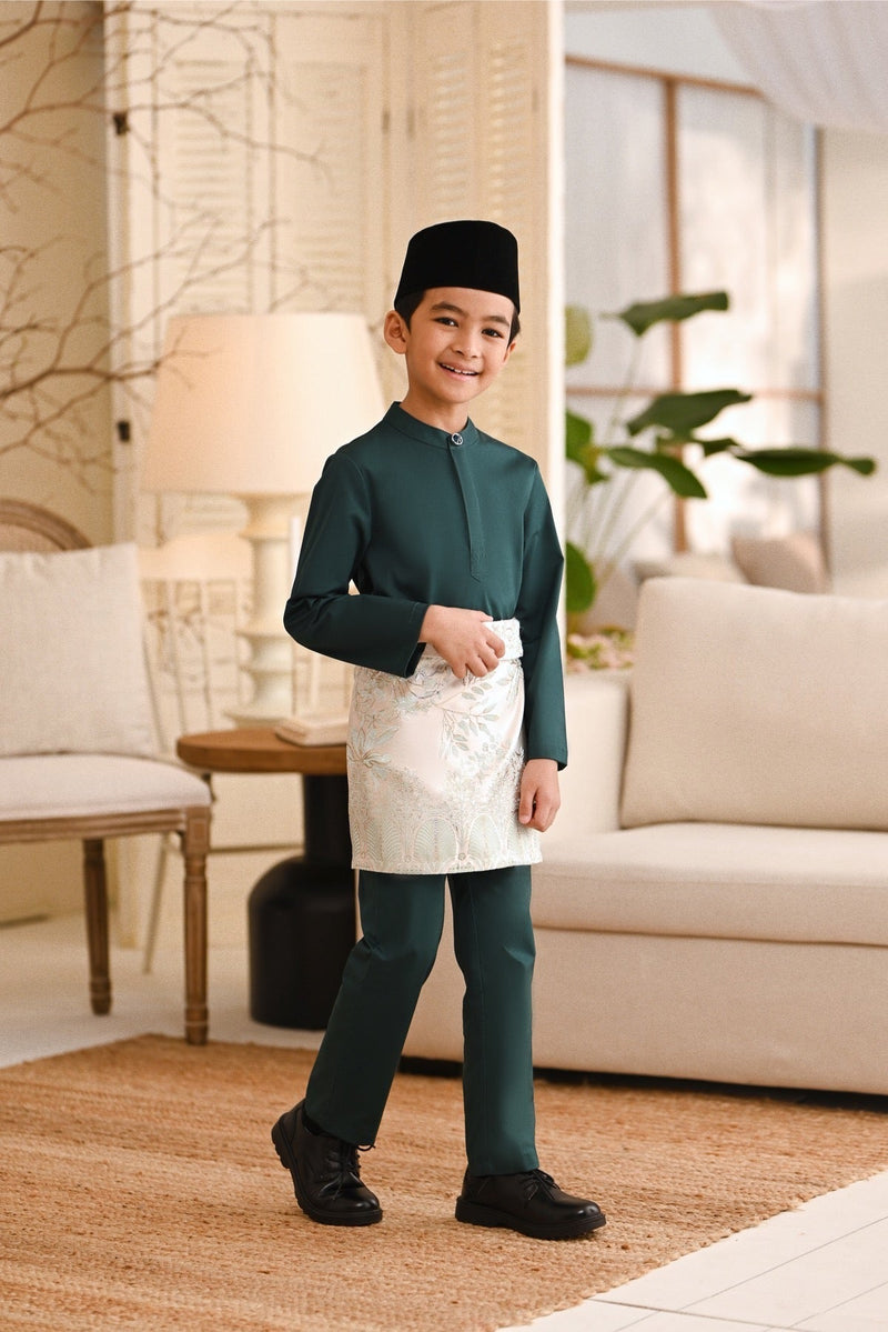 Baju Melayu Kids Natural Cotton Bespoke Fit - Castleton Green