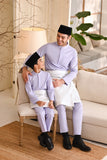 Baju Melayu Natural Cotton Bespoke Fit - Light Lavender