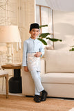 Baju Melayu Kids Natural Cotton Bespoke Fit - Baby Blue