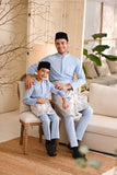 Baju Melayu Kids Natural Cotton Bespoke Fit - Ice Blue