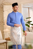 Baju Melayu Natural Cotton Bespoke Fit - Blue Bonnet