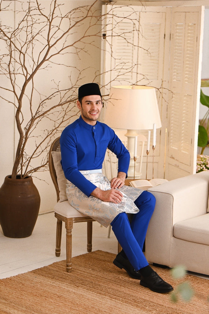 Baju Melayu Natural Cotton Bespoke Fit - Royal Blue