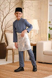 Baju Melayu Kids Luxury Bespoke Fit - Pigeon Blue