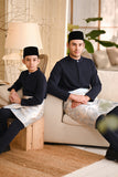 Baju Melayu Kids Luxury Bespoke Fit - Dark Navy