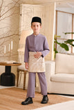 Baju Melayu Kids Luxury Bespoke Fit - Light Purple