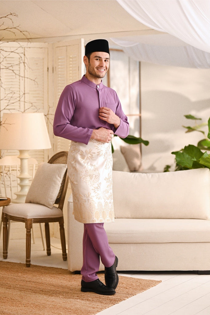 Baju Melayu Luxury Bespoke Fit - Orchid Purple
