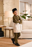 Baju Melayu Kids Light Bespoke Fit - Moss Green