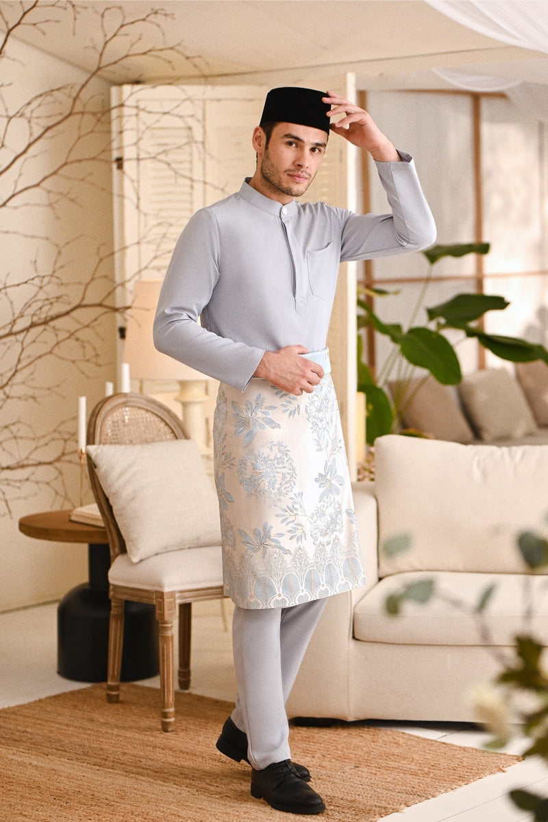 Baju Melayu Light Bespoke Fit - Light Grey