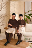 Baju Melayu Luxury Bespoke Fit - Dark Brown