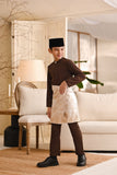 Baju Melayu Kids Luxury Bespoke Fit - Dark Brown