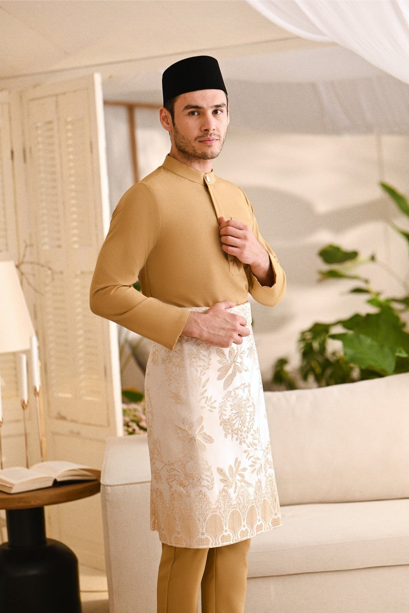 Baju Melayu Light Bespoke Fit - Honey Mustard