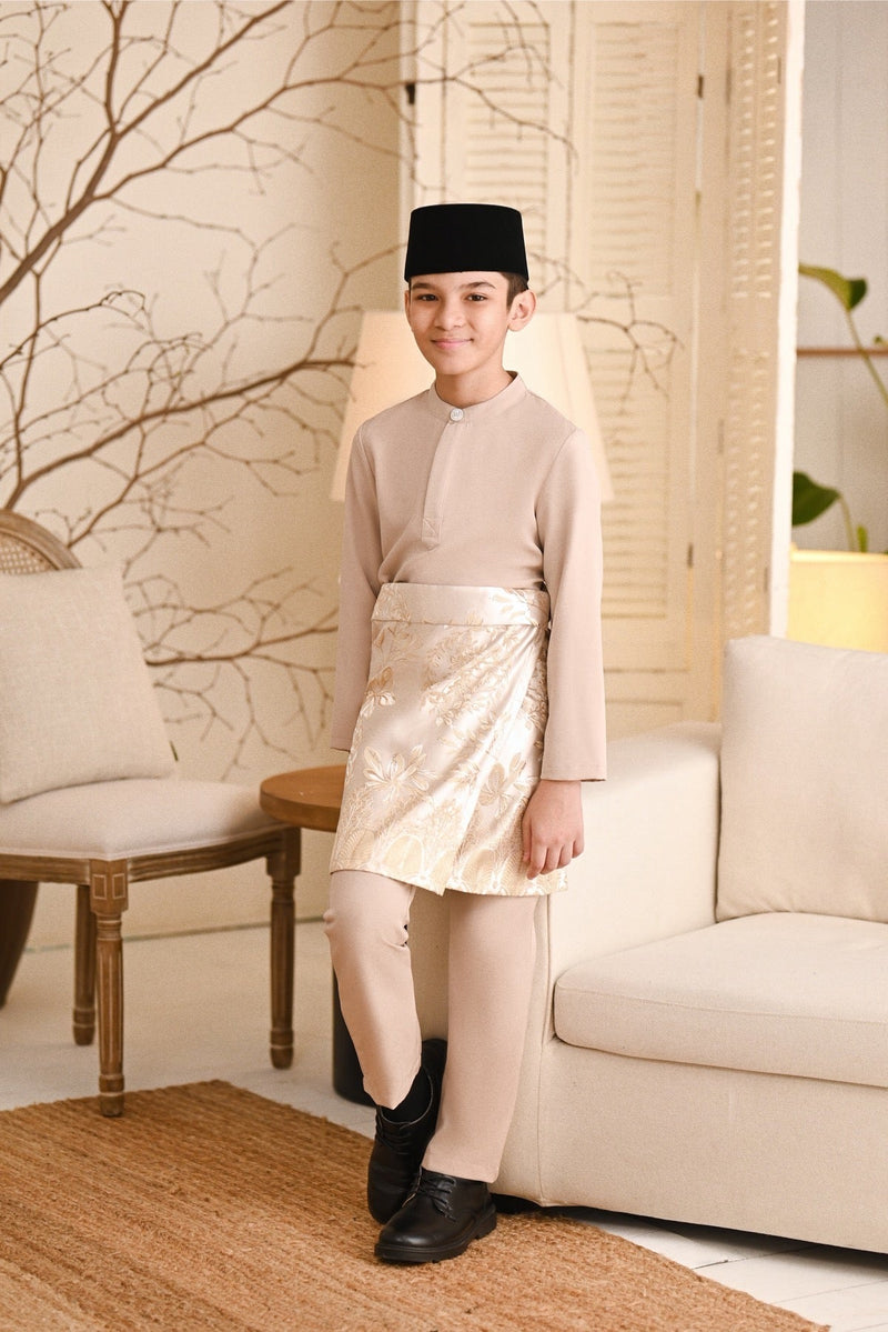 Baju Melayu Kids Light Bespoke Fit - Nude