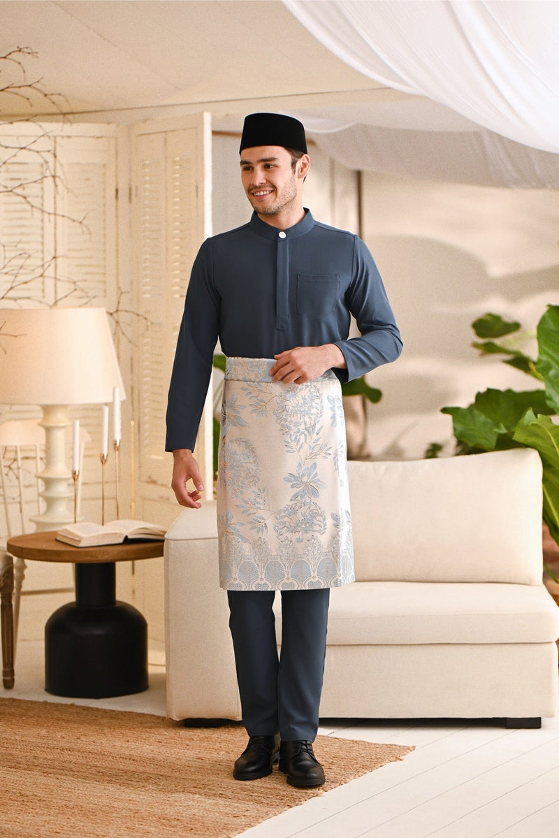 Baju Melayu Light Bespoke Fit - Blue Green