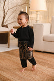 Baju Melayu Babies Luxury Bespoke Fit - Black