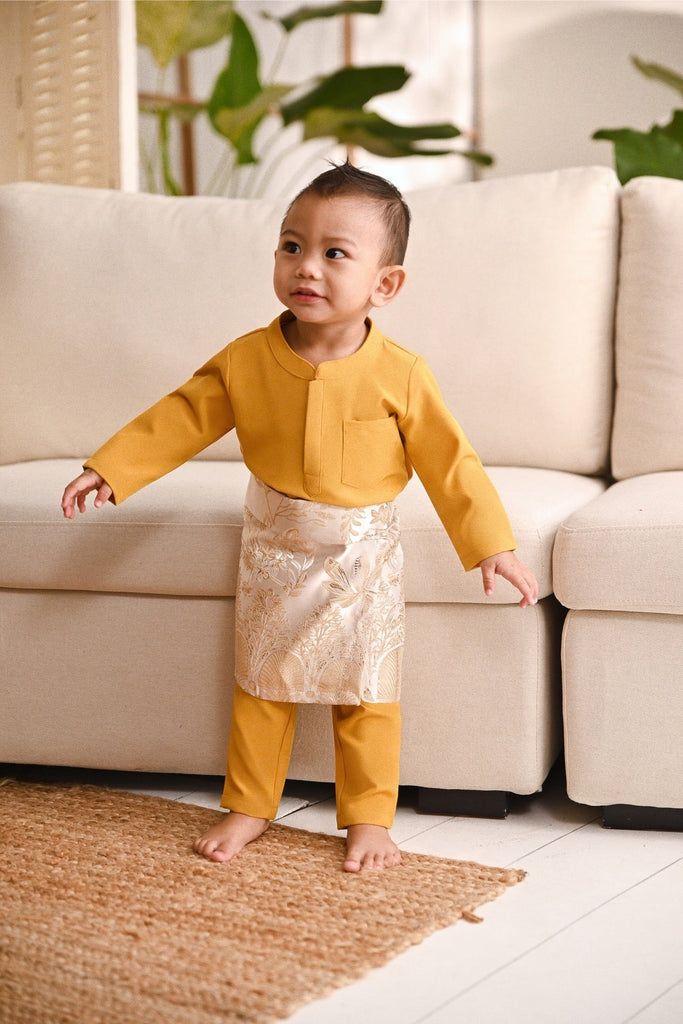 Baju Melayu Babies Light Bespoke Fit - Butterscotch