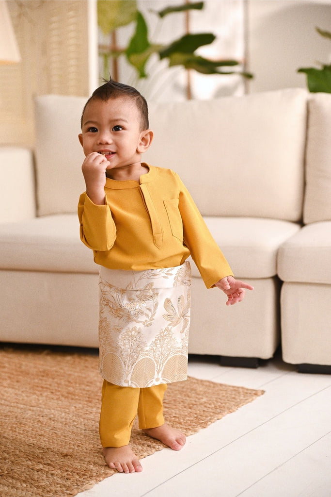 Baju Melayu Babies Light Bespoke Fit - Butterscotch