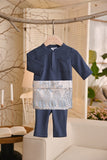Baju Melayu Babies Light Bespoke Fit - Blue Grey