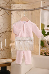 Baju Melayu Babies Light Bespoke Fit - Baby Pink