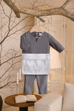 Baju Melayu Babies Teluk Belanga Smart Fit - Ash Grey