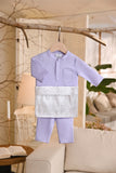 Baju Melayu Babies Natural Cotton Bespoke Fit - Light Lavender