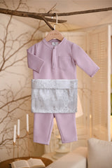 Baju Melayu Babies Luxury Bespoke Fit - Light Lilac