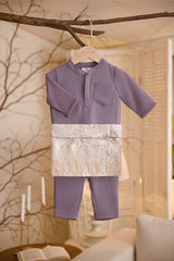 Baju Melayu Babies Luxury Bespoke Fit - Light Purple