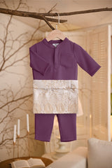 Baju Melayu Babies Luxury Bespoke Fit - Orchid Purple