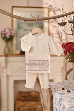 Baju Melayu Babies Majestic Bespoke Fit - Whisper White
