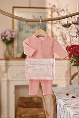 Baju Melayu Babies Majestic Bespoke Fit - Blush Pink