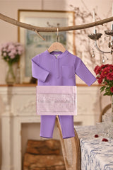 Baju Melayu Babies Majestic Bespoke Fit - Violet Tulip