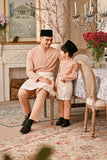 Baju Melayu Luxury Bespoke Fit - Caramel Cream