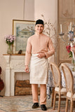 Baju Melayu Luxury Bespoke Fit - Caramel Cream