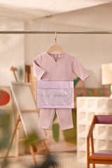 Baju Melayu Babies Teluk Belanga Deluxe Smart Fit - Pale Lilac