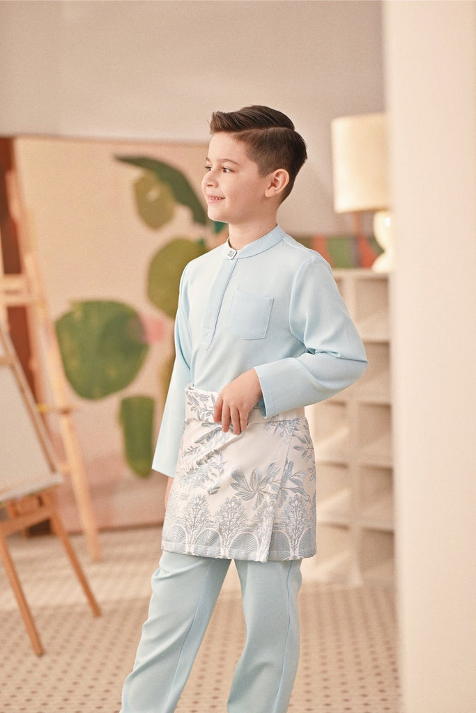 Baju Melayu Kids Couture Bespoke Fit - Clear Water
