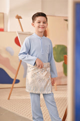 Baju Melayu Kids Couture Bespoke Fit - Ice Blue
