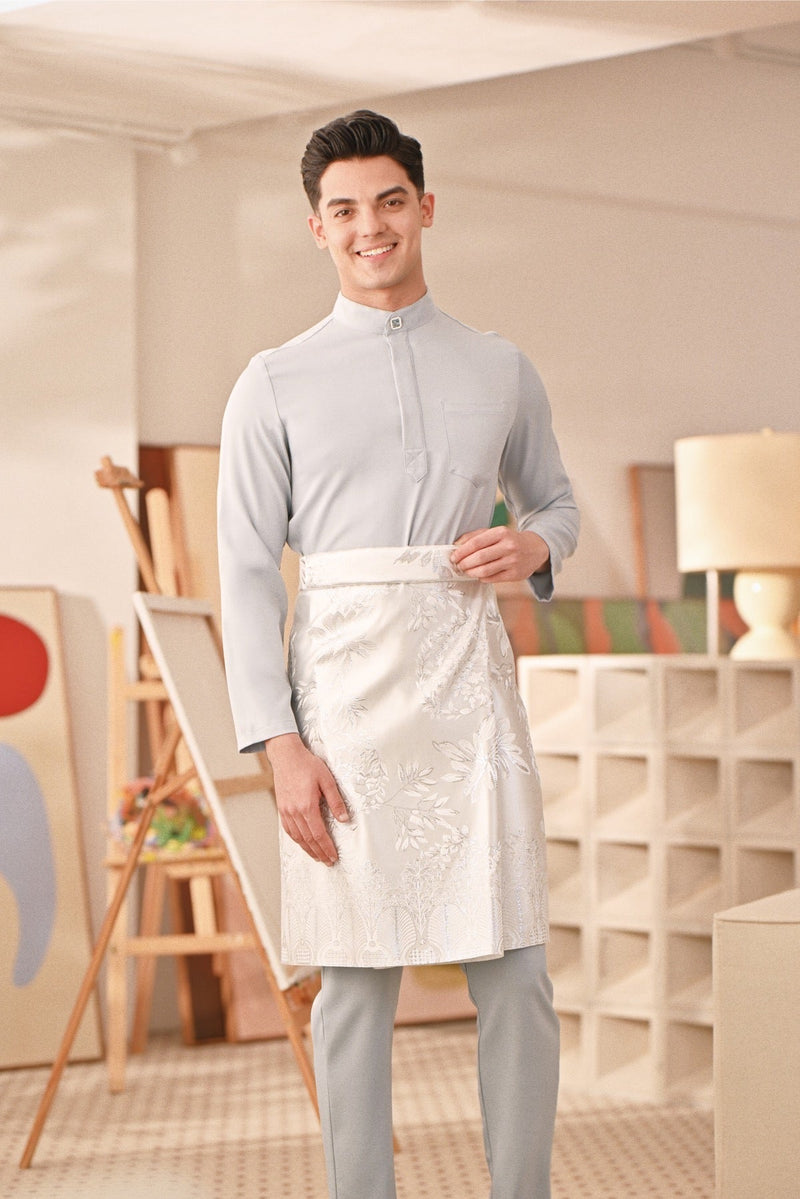 Baju Melayu Couture Slim Fit - Pearl Blue