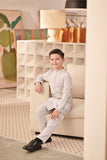 Baju Melayu Kids Couture Bespoke Fit - Light Grey