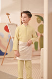 Baju Melayu Kids Couture Bespoke Fit - Pastel Yellow