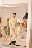 Baju Melayu Kids Couture Bespoke Fit - Pastel Yellow