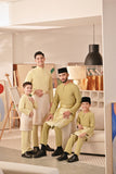 Baju Melayu Couture Slim Fit - Pastel Yellow