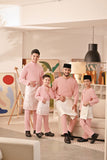 Baju Melayu Couture Slim Fit - Powder Pink