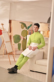 Baju Melayu Couture Slim Fit - Green Apple