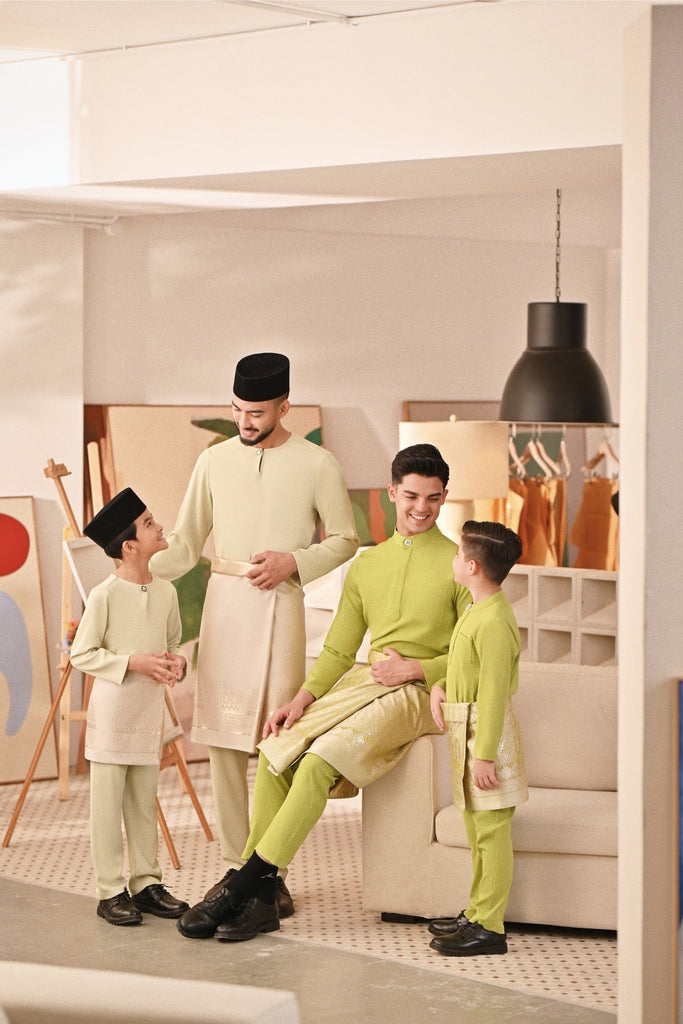 Baju Melayu Kids Teluk Belanga Deluxe Smart Fit - Aloe Wash