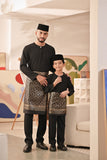 Baju Melayu Kids Teluk Belanga Deluxe Smart Fit - Black