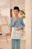 Baju Melayu Kids Teluk Belanga Deluxe Smart Fit - Storm Blue