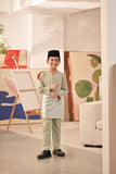 Baju Melayu Kids Teluk Belanga Deluxe Smart Fit - Desert Sage