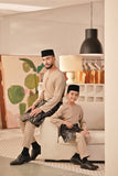 Baju Melayu Kids Teluk Belanga Deluxe Smart Fit - Silver Mink
